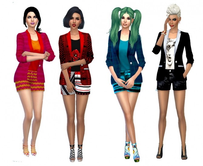 Sims 4 Independence Day shorts set at Dreaming 4 Sims