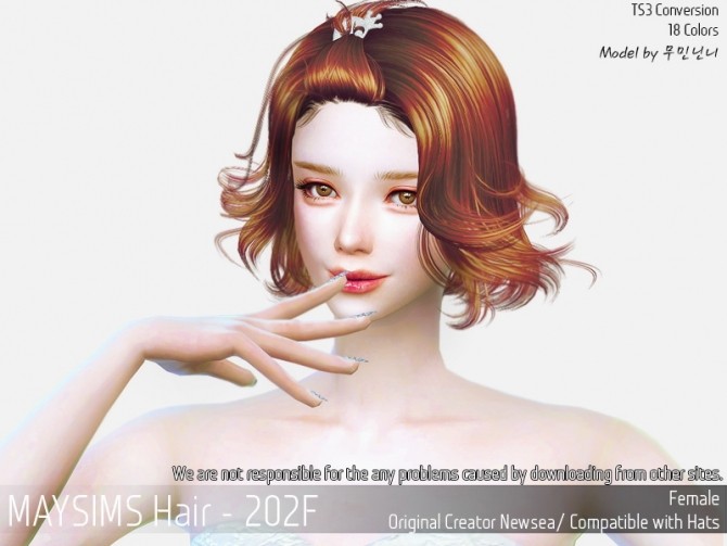Sims 4 Hair 202F (Newsea) at May Sims