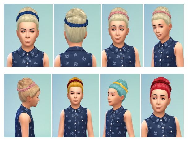 Sims 4 Girly Dutt with Braided Band at Birksches Sims Blog