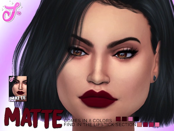Sims 4 Matte Lipstick by SenpaiSimmer at TSR