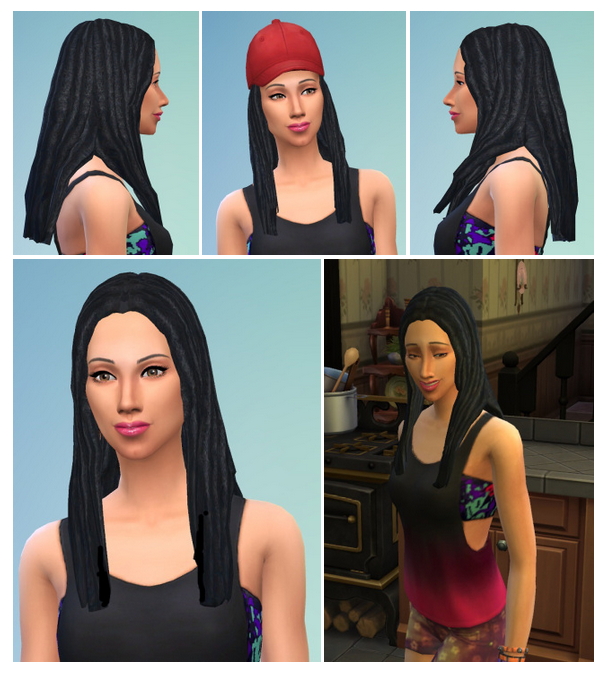 Sims 4 Straight Dreads Female at Birksches Sims Blog