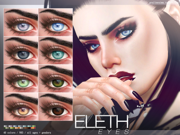 Sims 4 Eleth Eyes N95 by Pralinesims at TSR