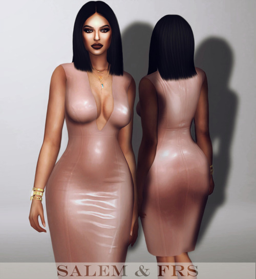 Sims 4 Kim K Latex Dress at Fashion Royalty Sims