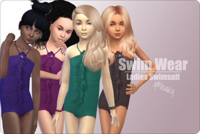 Sims 4 Swimsuits for kids at xMisakix Sims