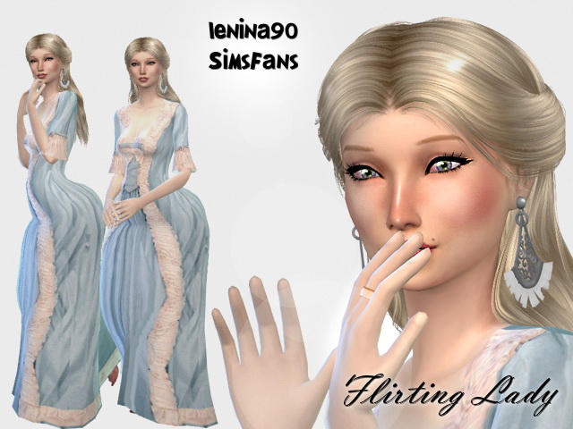 Sims 4 Flirting Lady poses by lenina 90 at Sims Fans