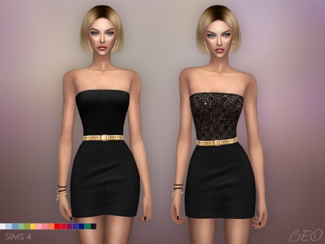 Sims 4 Mila mini dress at BEO Creations