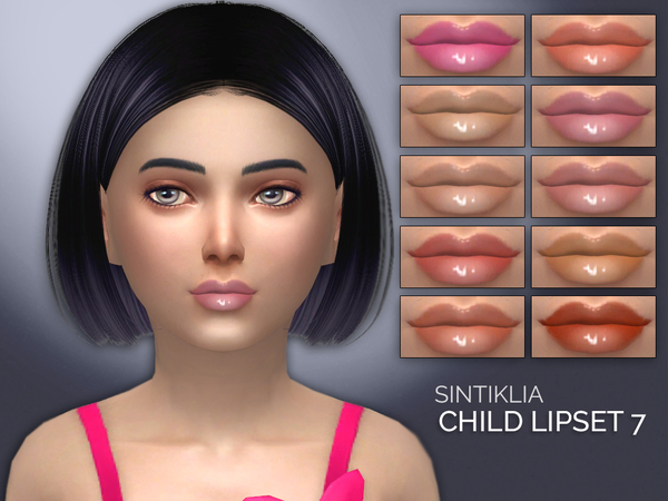 Sims 4 Child lipset 7 by Sintiklia at TSR
