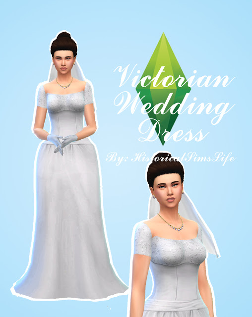 Sims 4 Victorian Wedding Dress by Anni K at Historical Sims Life