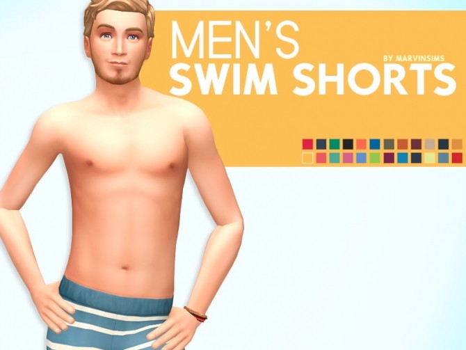 Sims 4 Men’s Swim Shorts at Marvin Sims