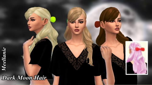 Sims 4 Dark Moon Hair at Meellanie