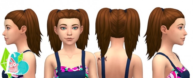 Sims 4 Sporty Twintails Summer Pigtails Collection (Part 07) at SimLaughLove