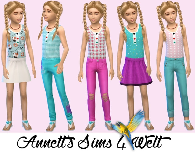 Sims 4 Accessory Swimsuits for Girls at Annett’s Sims 4 Welt