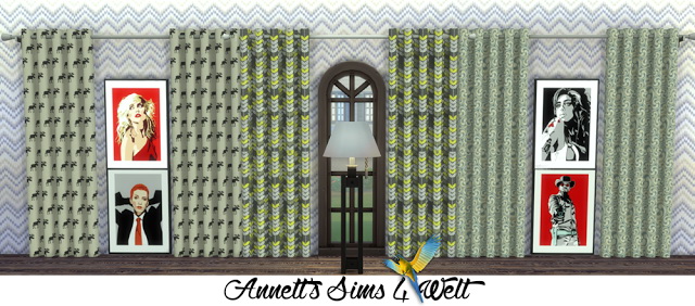 Sims 4 TS3 Curtain Modern Conversion at Annett’s Sims 4 Welt