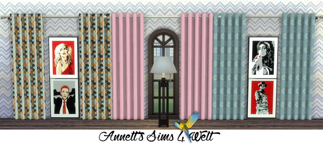 Sims 4 TS3 Curtain Modern Conversion at Annett’s Sims 4 Welt