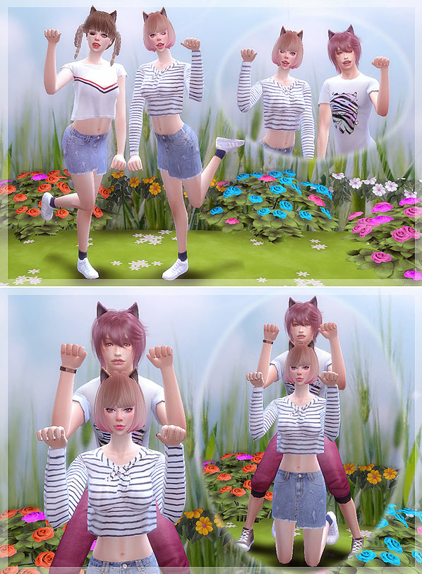 Sims 4 Cat poses at A luckyday
