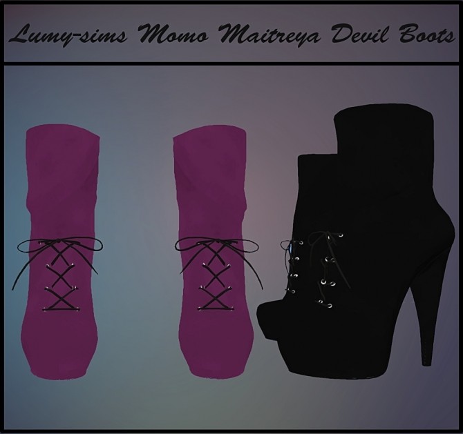 Sims 4 Maintreya Devil Boots at Lumy Sims