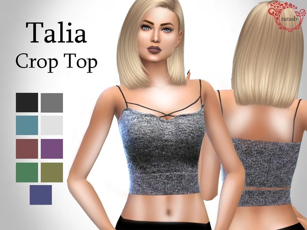 Sims 4 Talia Crop Top by taraab at TSR