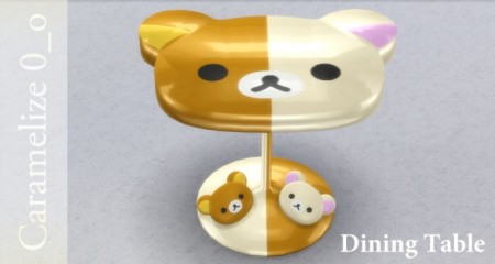 Rilakkuma Dining Chair and Table at Caramelize