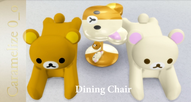 Rilakkuma Dining Chair and Table at Caramelize » Sims 4 Updates