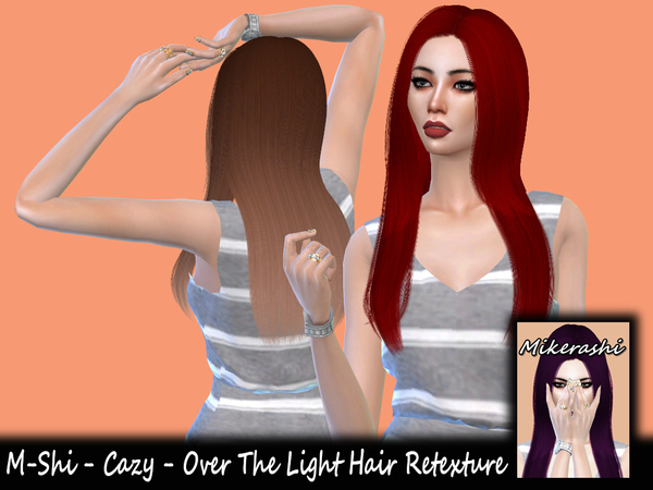 Sims 4 M Shi Cazy Over The Light Hair Retexture by mikerashi at TSR