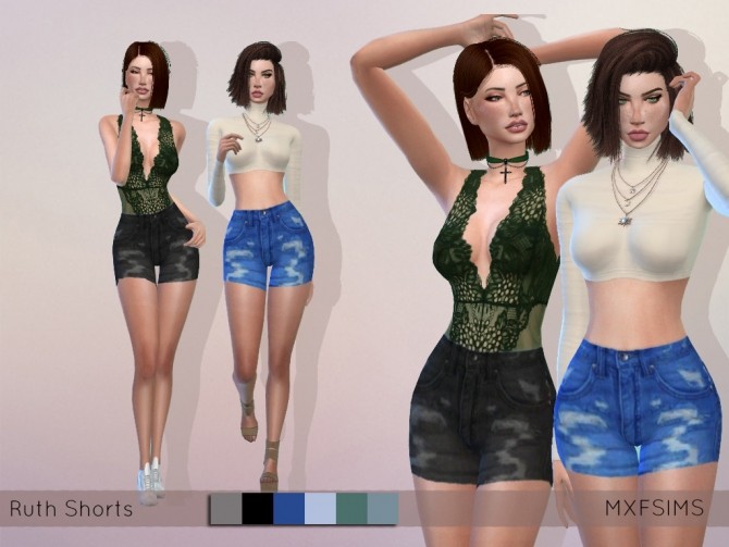 Sims 4 Ruth Shorts at MXFSims