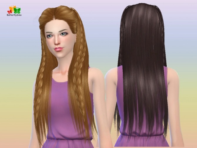Sims 4 B fly hair af 163 no hat (Free) at Butterfly Sims