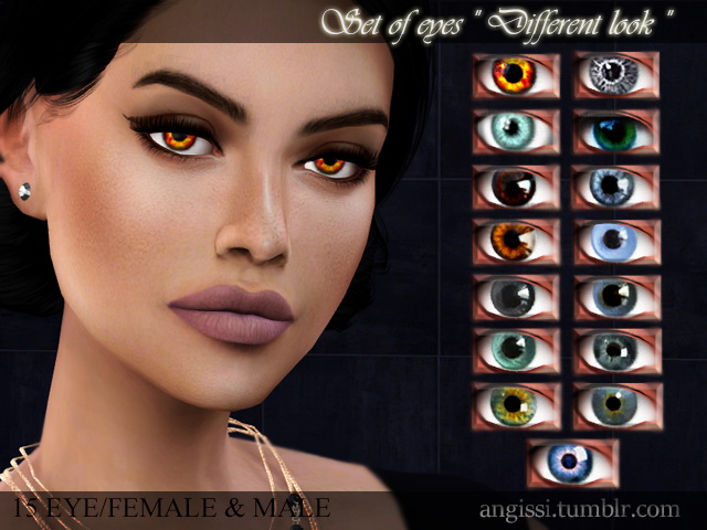 Sims 4 Different look eyes at Angissi