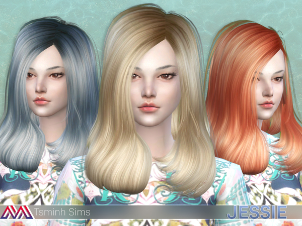 Sims 4 Jessie Hair 13 by TsminhSims at TSR