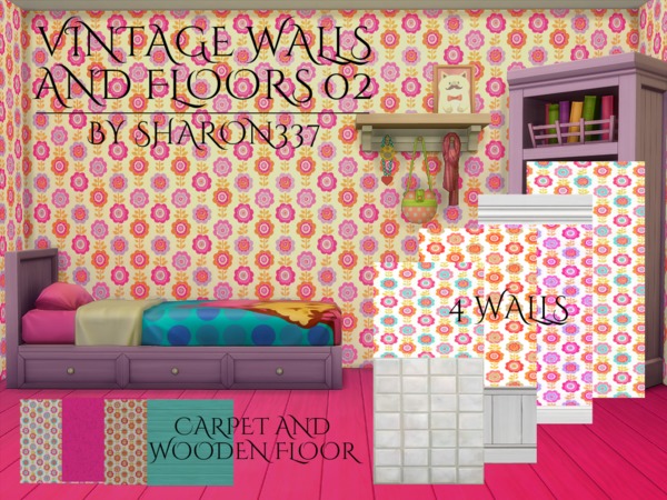 Sims 4 Vintage Walls and Floors 02 by sharon337 at TSR