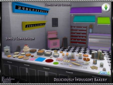 Deliciously Indulgent Bakery set 61 items at SrslySims