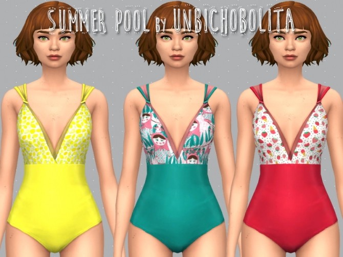 Sims 4 Summer pool swimsuits at Unbichobolita