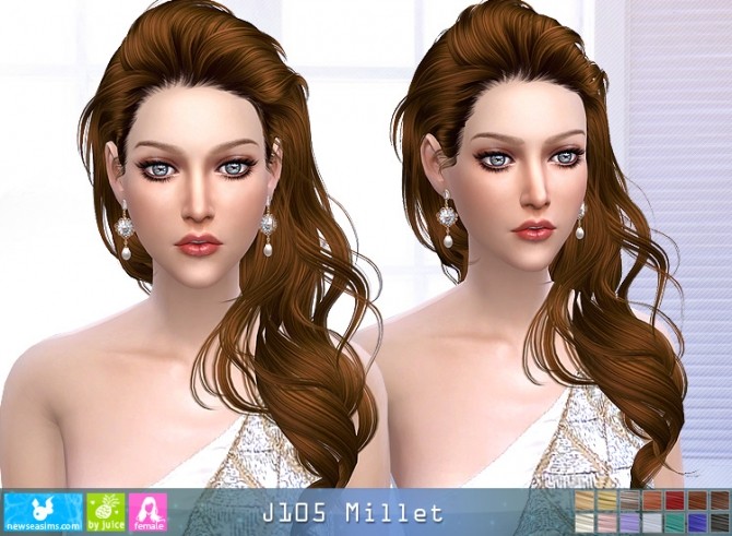 Sims 4 J105 Millet hair (Pay) at Newsea Sims 4