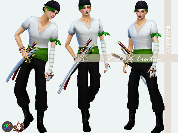 Sims 4 ZORO outfit at Studio K Creation