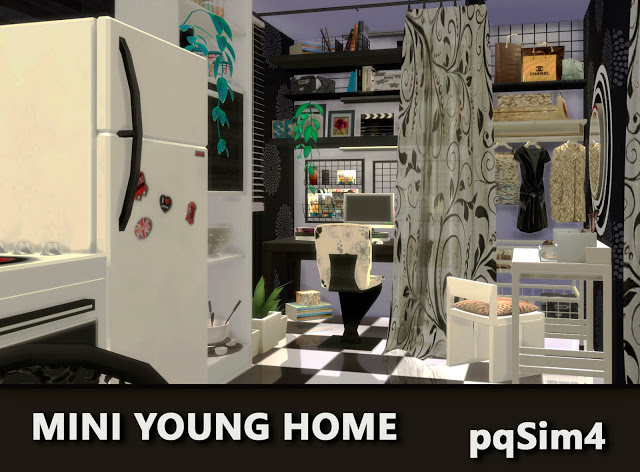 Sims 4 Mini Young Home by Mary Jiménez at pqSims4