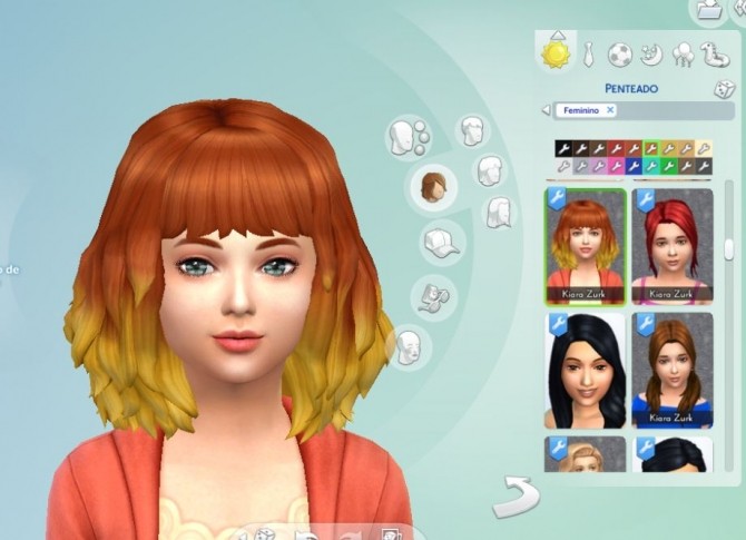Sims 4 Medium Dipped Color for Girls by Kiara Zurk at My Stuff
