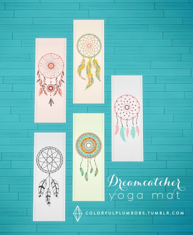 Sims 4 Dreamcathcer Yoga mat at Colorful Plumbobs