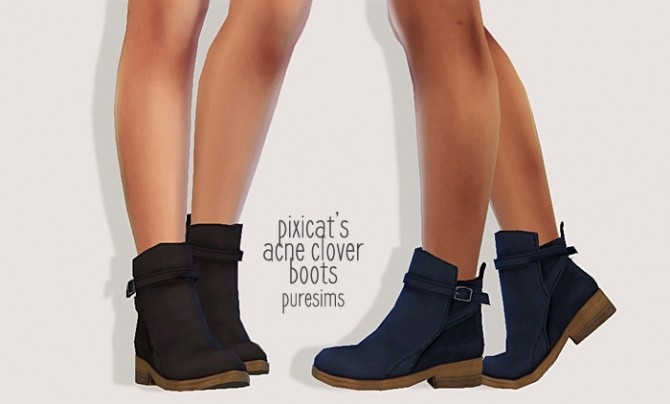 Sims 4 Pixicat’s acne clover boots at Puresims
