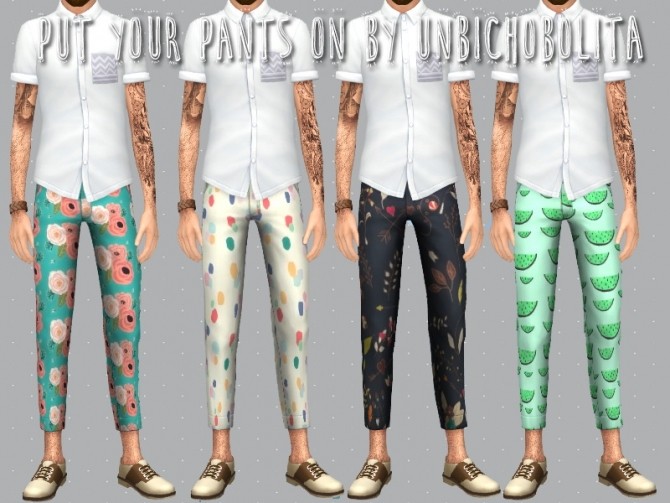 Sims 4 Trouser recolors at Unbichobolita