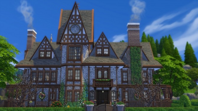 Sims 4 Windenburg Hall house by pollycranopolis at Mod The Sims