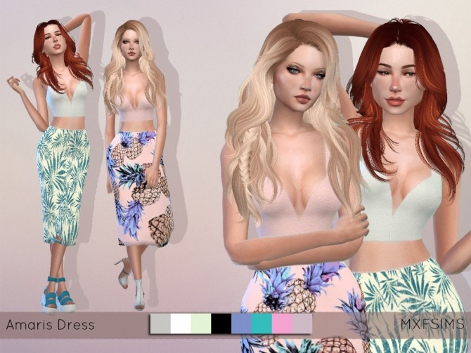 Sims 4 Amaris Dress at MXFSims