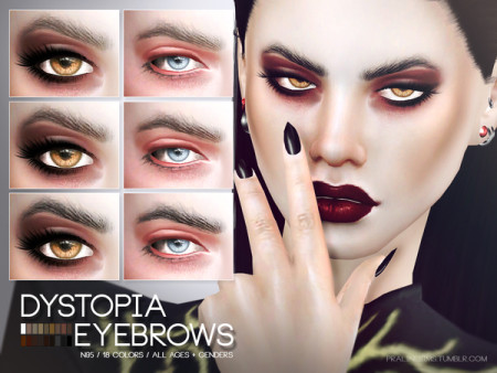 Dystopia Eyebrows N95 by Pralinesims at TSR » Sims 4 Updates