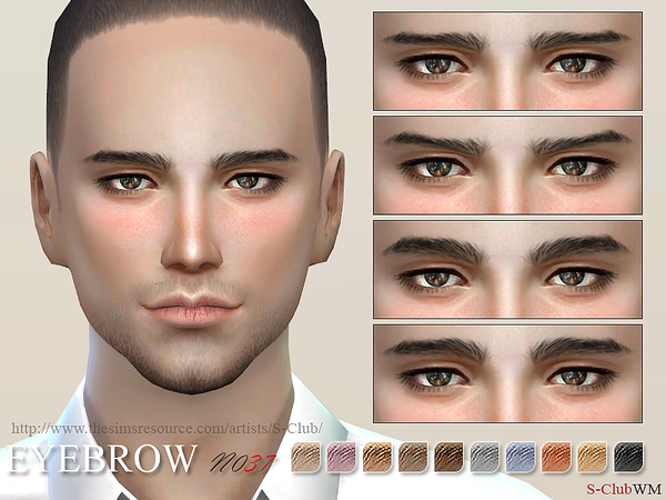 Sims 4 Eyebrows 37M by S Club WM at TSR