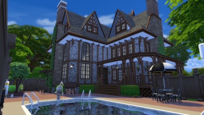 Sims 4 Windenburg Hall house by pollycranopolis at Mod The Sims