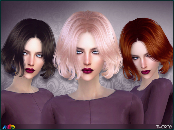 Sims 4 Thorns Hair by Anto at TSR
