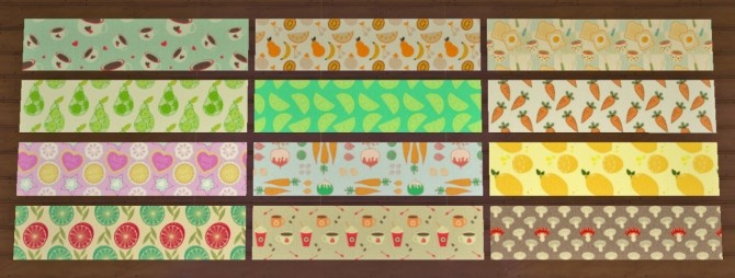 Sims 4 Kitchen Runners patterned rugs at Hamburger Cakes