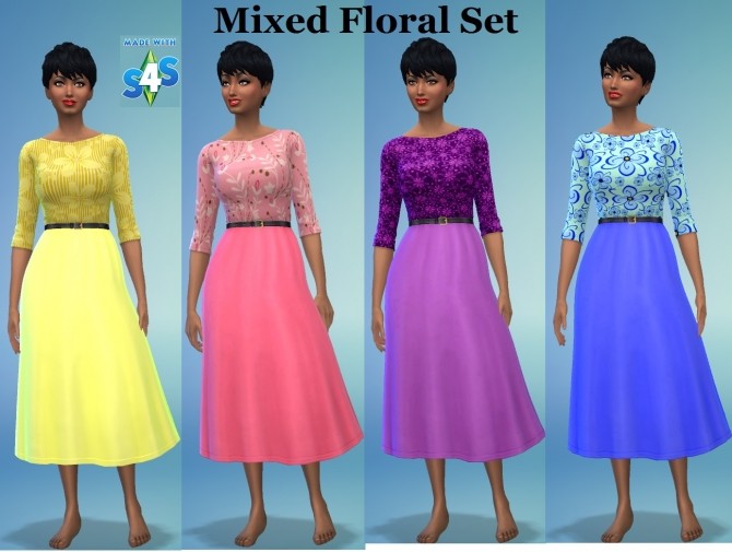 Sims 4 EP02 Skirtboat Female 7 Floral Patterns by wendy35pearly at Mod The Sims