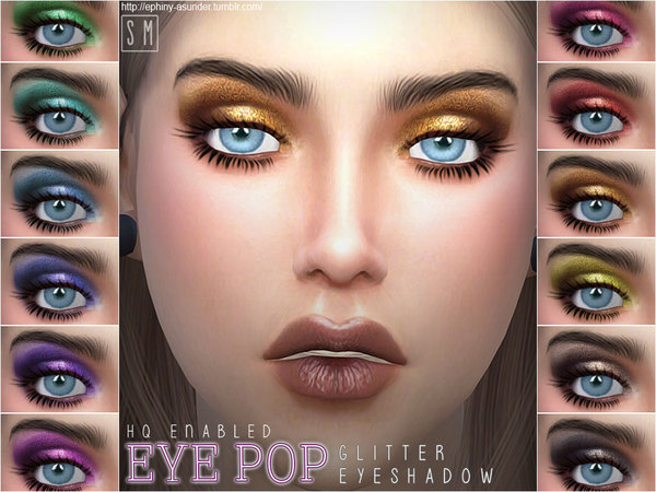 Sims 4 Eye Pop Glitter Eyeshadow by Screaming Mustard at TSR