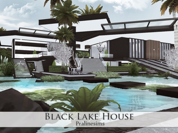 Sims 4 Black Lake House by Pralinesims at TSR