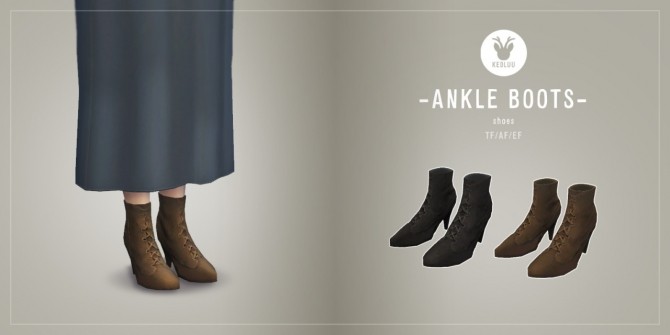 Sims 4 Ankle boots at Kedluu