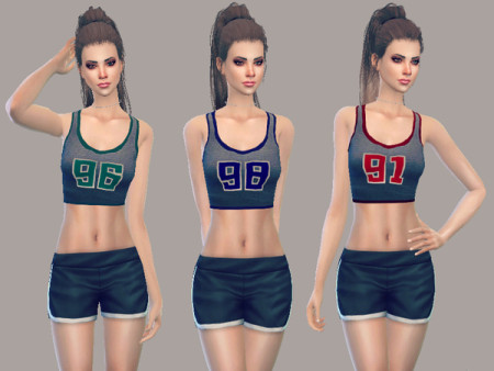 Sporty Crop Top by JulieBFMV at TSR